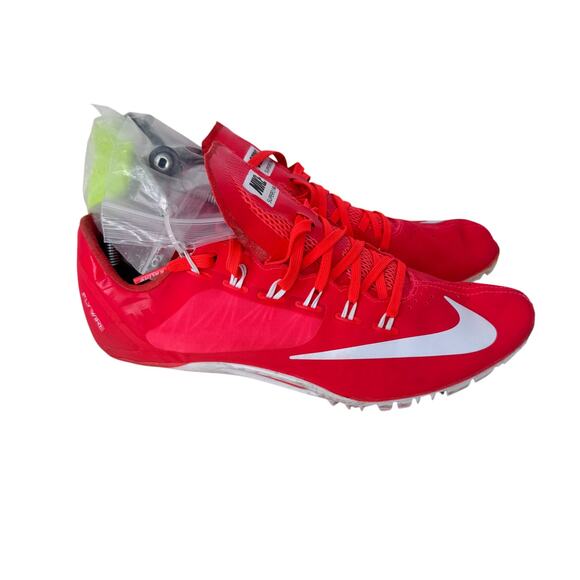 Nike Flywire Superfly R4 Track Racing Sprint Shoes Men's 10 White Red 526626-601 - Picture 1 of 14